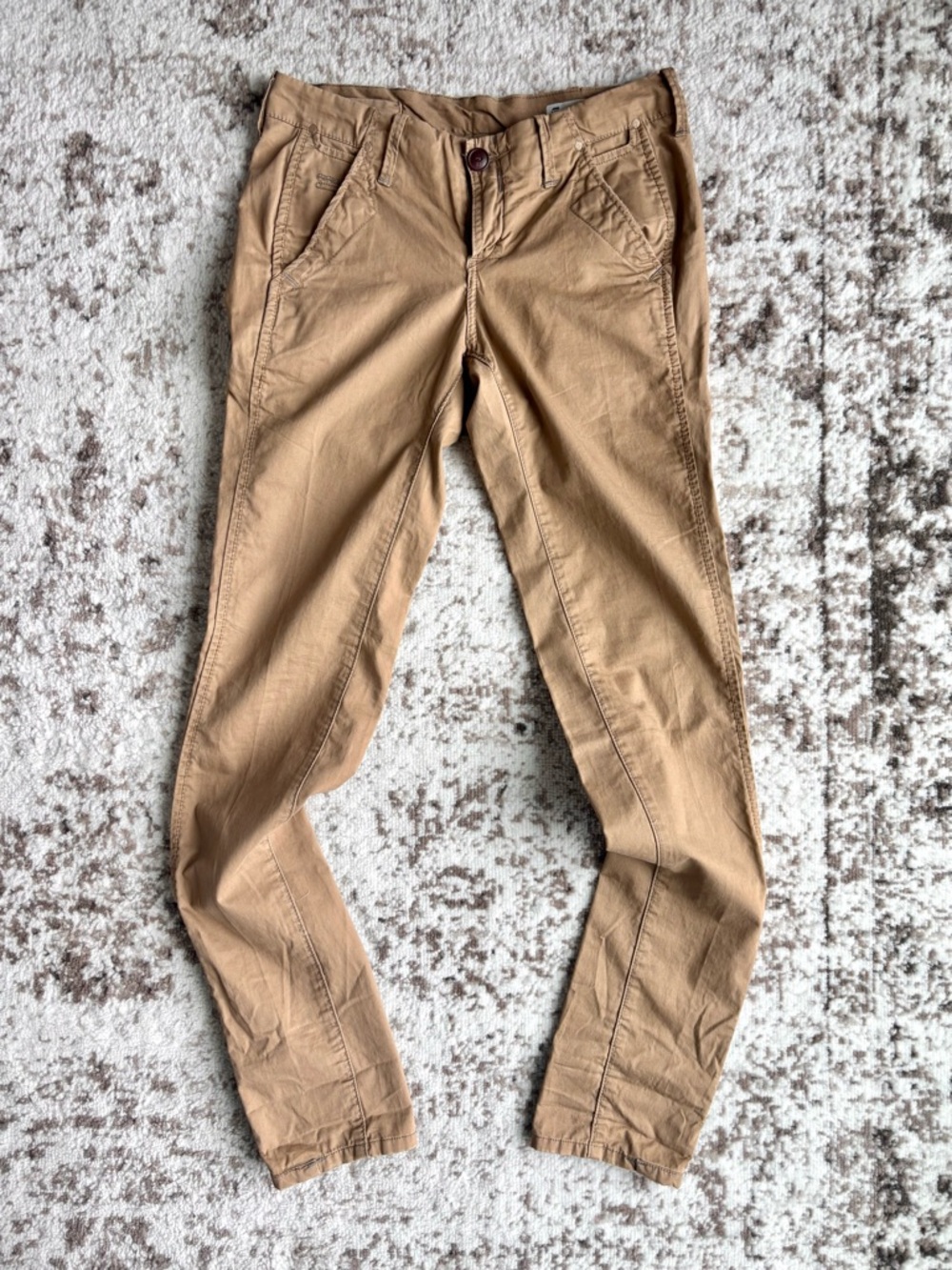 G-STAR RAW Low Rise Y2K Tapered Women’s Khaki/Tan Chino Pants (Style 3301)